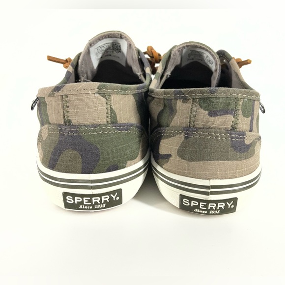 Sperry Women’s Camouflage CAMO Lounge 2 Lace-Up Slip On Sneakers Green Tan | 10 - Picture 5 of 8
